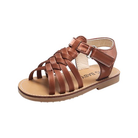 Relanfenk Baby Girl Shoes Children Toddler Girls Boys Crossed Strap Leather Beach Sandals Shoes
