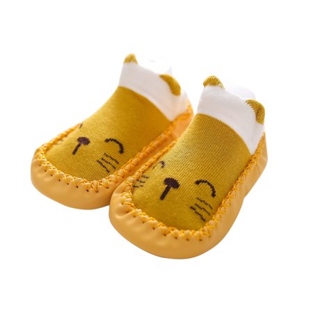 Relanfenk Baby Shoes Kids Boys Girls Cartoon the Floor Socks First Walking Non-Slip Shoes