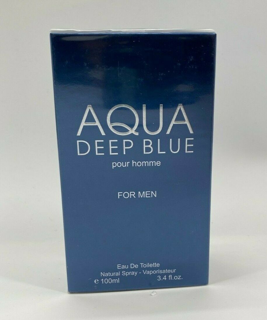 Aqua Deep Blue for Men (FC) - 3.4 Fl Oz 100ml Natural Spray Bottle Vaporisateur