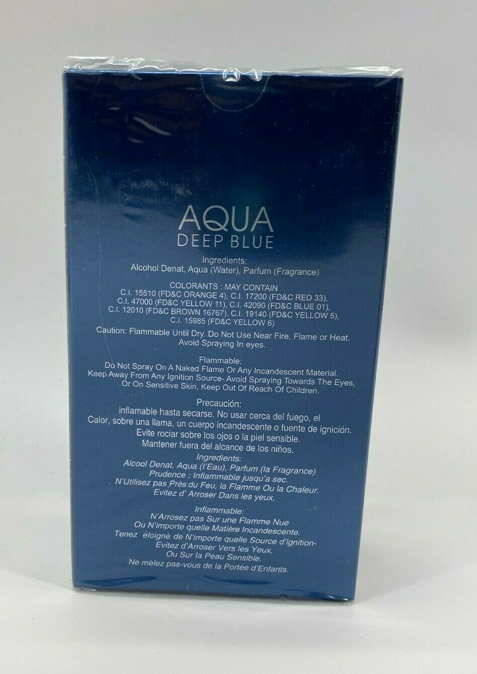 Aqua Deep Blue for Men (FC) - 3.4 Fl Oz 100ml Natural Spray Bottle Vaporisateur thumbnail