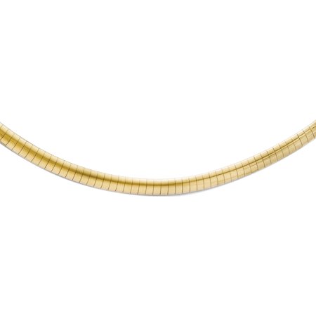 10K Yellow Gold Jbsp S Reversible Omega Necklace Made in Italy 5674-16