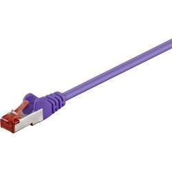 Wentronic Goobay - Patch-Kabel - RJ-45 (M) Bis RJ-45 (M) - 50,0m - SFTP, PiMF - CAT 6 - Halogenfrei, Geformt, Ohne Haken - Violett (93544)