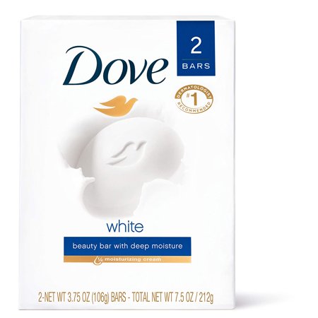 Dove Beauty Bar Gentle Cleanser Gor Softer and Smoother Skin with 1/4 Moisturizing Cream White Effectively Washes Away Bacteria  Nourishes Your Skin  