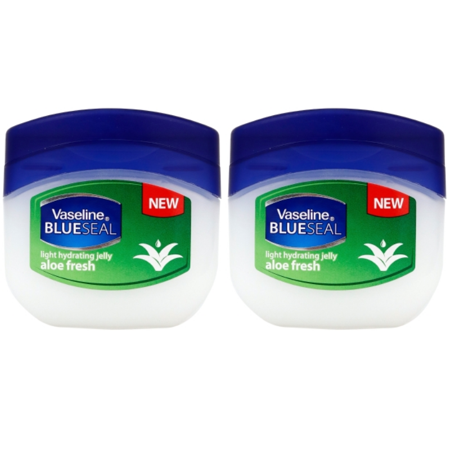 Vaseline Gentle Protective Petroleum Aloe Fresh  Light Feeling Jelly for Healthy Fresh Skin 3.4 Oz / 100 ML (Pack of 2)