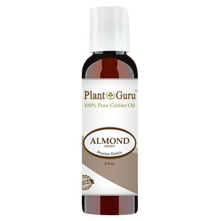 Sweet Almond Oil 100% Pure Natural Carrier for Skin  Face  Hair Growth & Massage Size 2 Oz