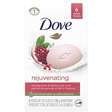 Dove Beauty Bar Gentle Skin Cleanser for Softer and Smoother Skin Rejuvenating More Moisturizing Than Bar Soap 3. 75 Oz 6 Bars