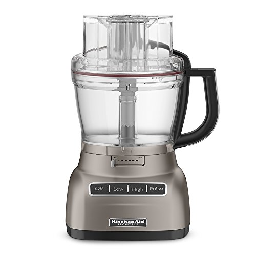 KitchenAid KFP1333ACS Architect Series 13-Cup Food Processor with Exact Slice System, Cocoa Silver