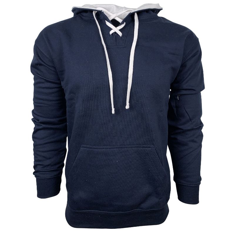 Unisex Lace up Heavy Weight Pull Over Sports Hoodie (8306)
