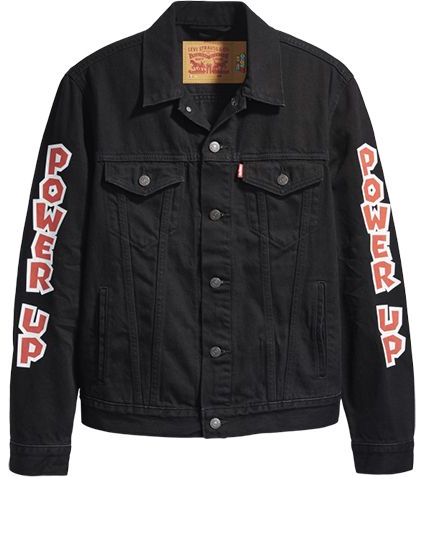 Levis X SUPER MARIO Men's Black Jacket (Men's/Crossover) 72334-0489 (Size: US L)