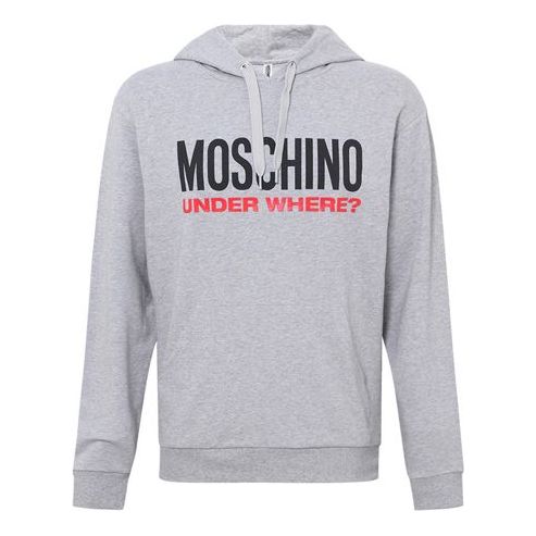 MOSCHINO Alphabet Bear Unisex Gray Hoodie A1702-8112-0489 (Size: US L)