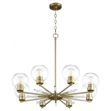 6317-8-80 Quorum Lighting Voln - 8 Light Chandelier-24.5 Inches Tall and 32.25 Inches Wide -Traditional Installation