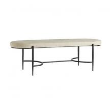 Arteriors Home Hanson Natural White Upholstered Accent Bench thumbnail
