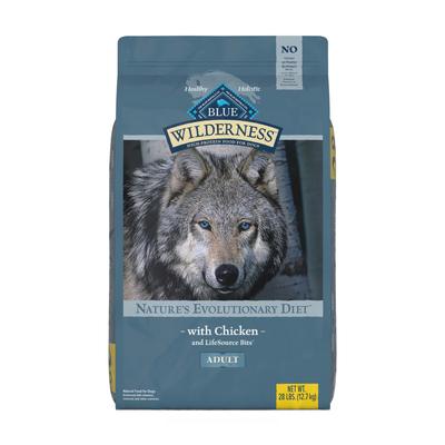 Blue Buffalo Wilderness Natural Adult High Protein Grain Free Chicken Dry Dog Food, 28 Lbs.