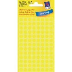 Avery-Zweckform 3013 Markierungspunkte Etiketten Ã 8 Mm Gelb 416 St. Permanent Papier