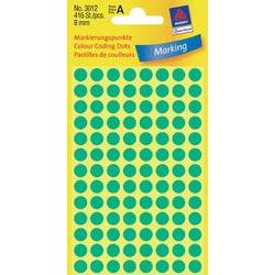 Avery-Zweckform 3012 Markierungspunkte Etiketten Ã 8 Mm GrÃ¼n 416 St. Permanent Papier