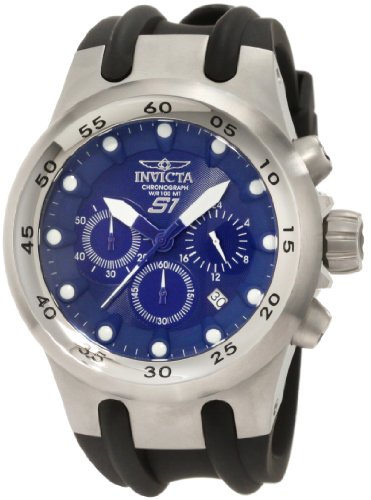 Invicta Men's 1507 Specialty S1 Chronograph Blue Dial Black Polyurethane Watch thumbnail
