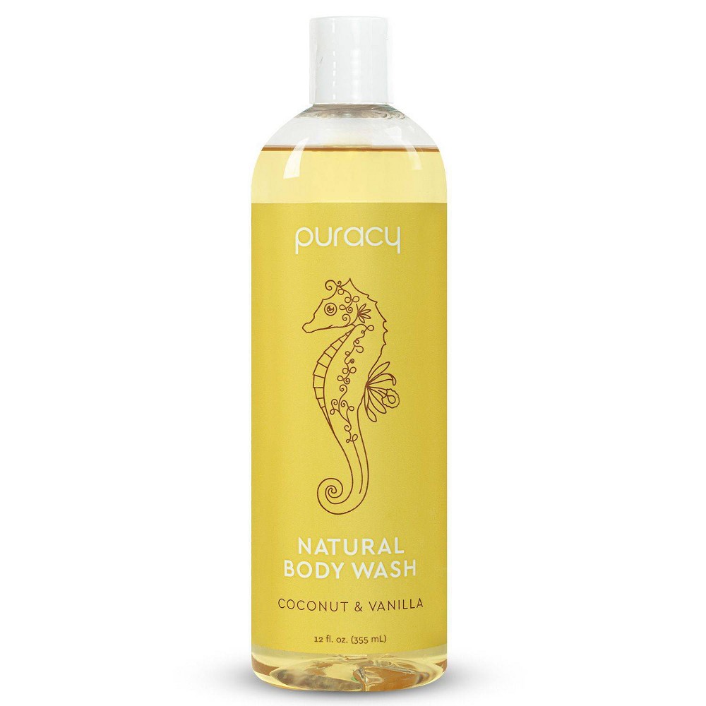Puracy - Body Wash - Natural Body Wash - Moisturizing Shower Gel for Dry Sensitive Skin - Coconut & Vanilla  12 Oz