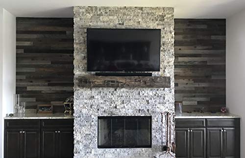Plank and Mill - Reclaimed Barn Wood Wall Panels - Simple Peel and Stick Planks for Accent Walls, Kitchens, and Other Projects - 10 Square Feet of 3