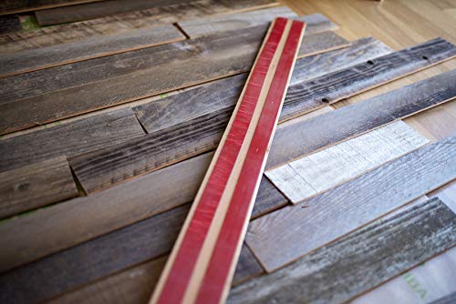 Plank and Mill - Reclaimed Barn Wood Wall Panels - Simple Peel and Stick Planks for Accent Walls, Kitchens, and Other Projects - 10 Square Feet of 3