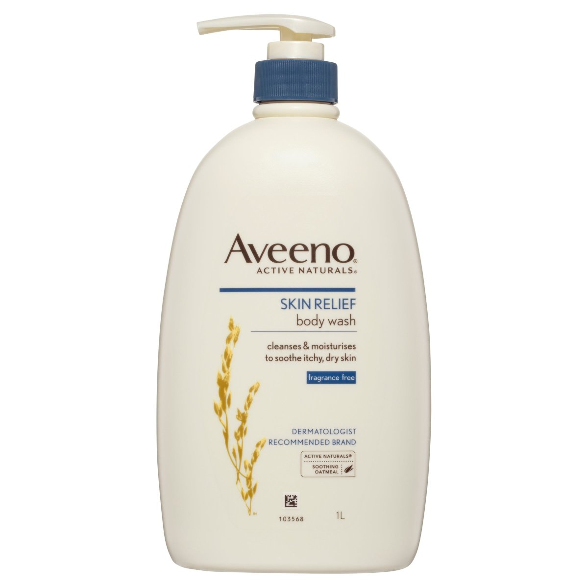 Aveeno Skin Relief Gentle Fragrance Free Body Wash Relieve Extra Dry Itchy Sensitive Skin PH-Balanced Cleanser 1L