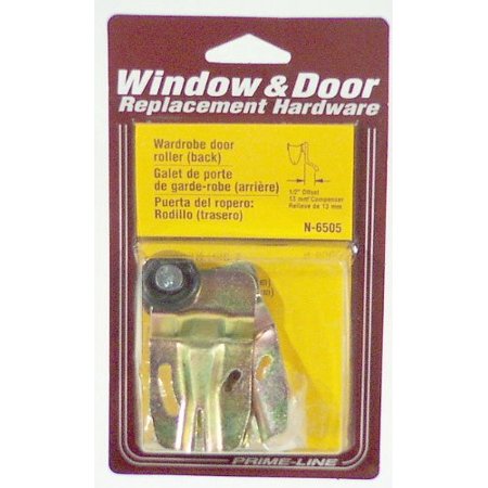 N 6505 Closet Door Roller  Back  1/2-Inch Offset  7/8-Inch Nylon Wheel (Pack of 2)  Nylon Roller by Prime-Line Products