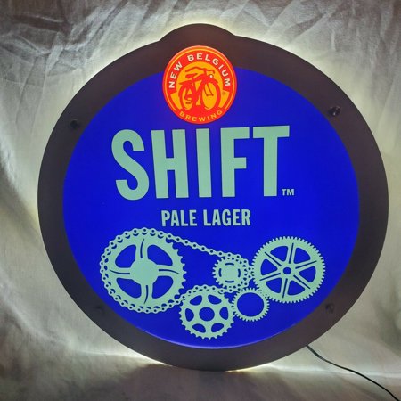 Queen Sense 14  New Belgium Shift Pale Lager 2D LED Sign Light Vivid Printing Tech Design Beer Bar Pub Decor Lamp 114NBSPLLED2D