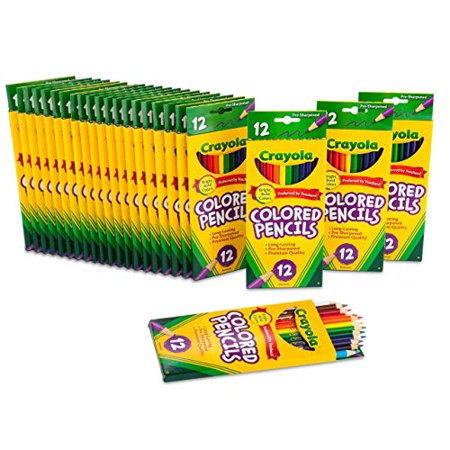 Crayola Bulk Colored Pencils  Pre-sharpened  12 Assorted Colors  Pack of 24