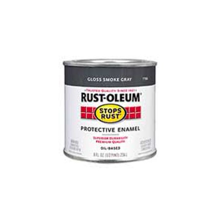 1 PC Rust-Oleum 7786-730 Stops Rust Gloss Protective Enamel  1/2 Pt  Smoke Gray