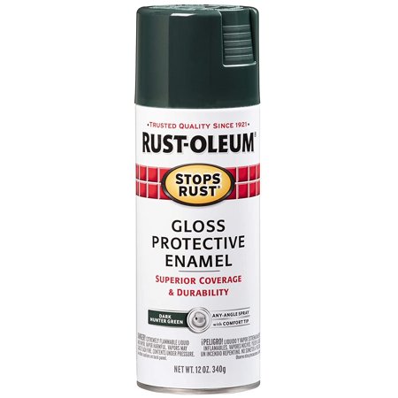 Rust-Oleum 7733830 Gloss Dark Hunter Green Stops Rust Spray Paint  Enamel  12 Fl. Oz. Aerosol Can Pack of 6