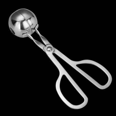 Meat Ballers  Meatball Maker with Anti-slip Rings Stainless Steel Meat Baller Tongs Cake Pop Meatball Maker Ice Tongs Cookie Dough Scoop Tongs for Kit