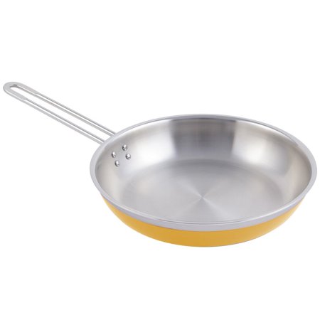 Bon Chef 60307 Classic Country French Collection 1 Qt. 20 Oz. Yellow Saute Pan / Skillet with 1 Long Handle