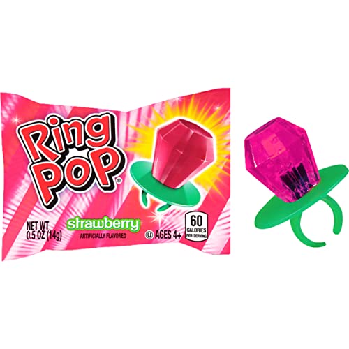 Ring Pop Individually Wrapped Bulk Variety Party Lollipop Suckers with Assorted Flavors Fun Candy for Birthdays & Celebrations, Original, Mixed Fruit, thumbnail