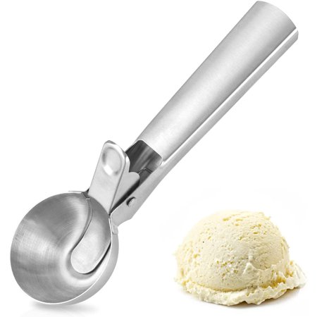 LargeIce Ice Cream Scoop  Premium Stainless Steel Ice Cream Scooper with Easy Release  Comfortable and Anti-Freeze Handle  Perfect for Gelatos  Frozen