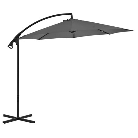VidaXL Cantilever Umbrella with Steel Pole 118.1  Anthracite 4875