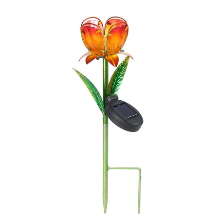 TFixol Solar Powered Flower Light LEDs Lawn Lamp Decorative Stake Lantern IP55 Water-resistant Outdoor Lights for Walkway Lawn Path Garden Landscape L