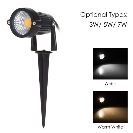 Leyfeng 7W COB LED Lawn Lamp DC12V Outdoor Landscape Light Spot Light IP65 Water Resistance for Garden Patio Yard Courtyard Path Warm White