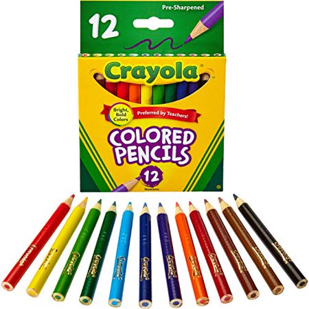 Crayola 68-4112 Colored Pencils  Short  12-Pack