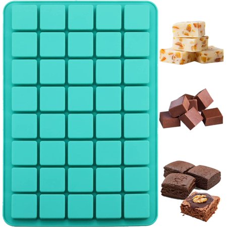Casewin 40-Cavities Square Caramel Candy Baking Silicone Molds for Chocolate Truffles  Ice Cube  Hard Candy  Peanut Butter Fudge  Praline  Gummy Jelly