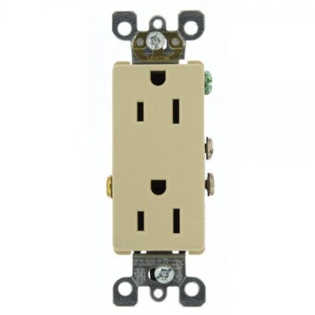 Decora 15 Amp 125 V Duplex Outlet/Receptacle, Ivory (1-Pack) 5325-SI