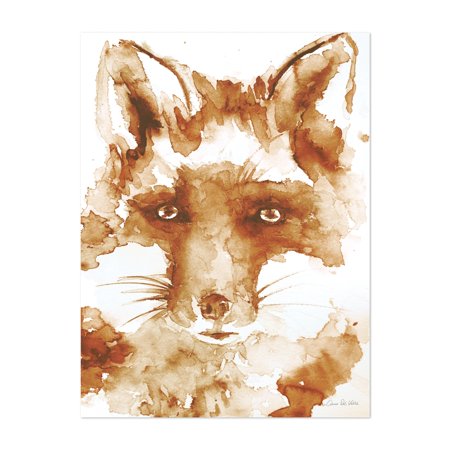 Sweet and Sour Brown Painting Animals Forest Fox Nature 16  X 20  Art Print/Poster