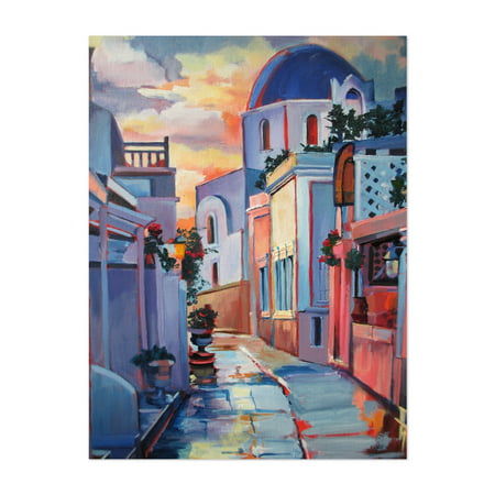Golden Hour Painting Architecture Building Street Scenes 8  X 10  Art Print/Poster