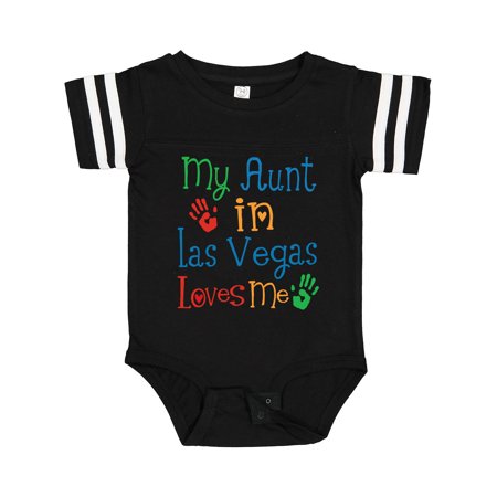 Inktastic My Aunt in Las Vegas Loves Me Gift Baby Boy or Baby Girl Bodysuit