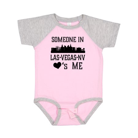 Inktastic Las Vegas Nevada Someone Loves Me Skyline Gift Baby Boy or Baby Girl Bodysuit