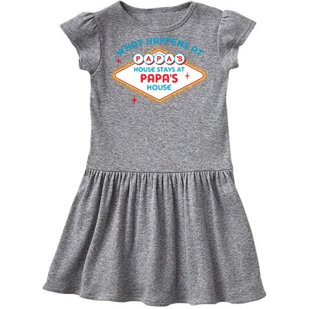 Inktastic Las Vegas Stays at Papa S Gift Baby Girl Dress