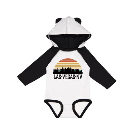 Inktastic Las Vegas Nevada Skyline Retro Gift Baby Boy or Baby Girl Long Sleeve Bodysuit