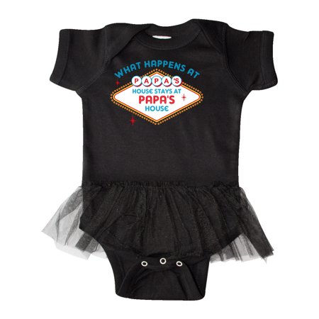 Inktastic Las Vegas Stays at Papa S Gift Baby Girl Tutu Bodysuit