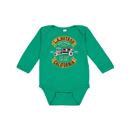 Inktastic LA Hot Rod Drag Racing Gift Baby Boy or Baby Girl Long Sleeve Bodysuit
