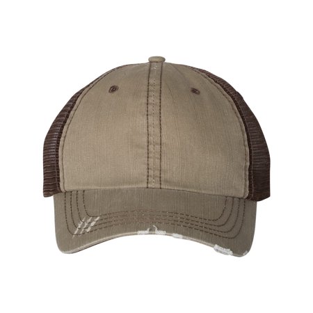 Mega Cap Boy S Herringbone Unstructured Trucker Cap  Style 6990