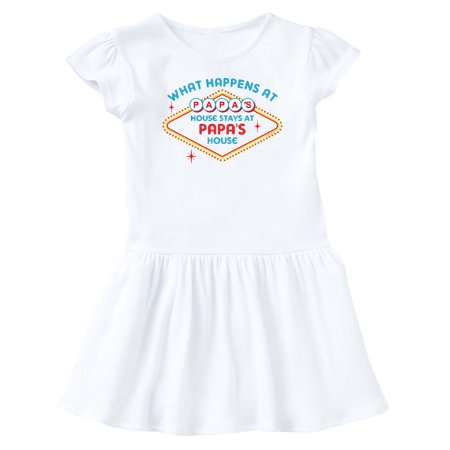 Inktastic Las Vegas Stays at Papa S Gift Baby Girl Dress