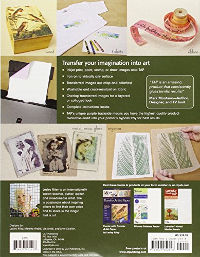 Lesley Riley's TAP Transfer Artist Paper 18-Sheet Pack: 18 Iron-on Image Transfer Sheets 8.5 X 11 Lesley Riley [New] [Softcover] thumbnail